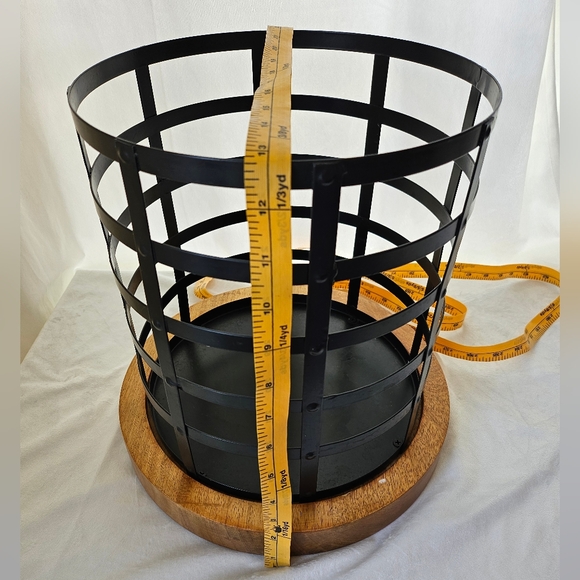 Large Indoor/Outdoor Rustic Wood & Metal Candle Holder Industrial Farmhouse - Picture 2 of 11